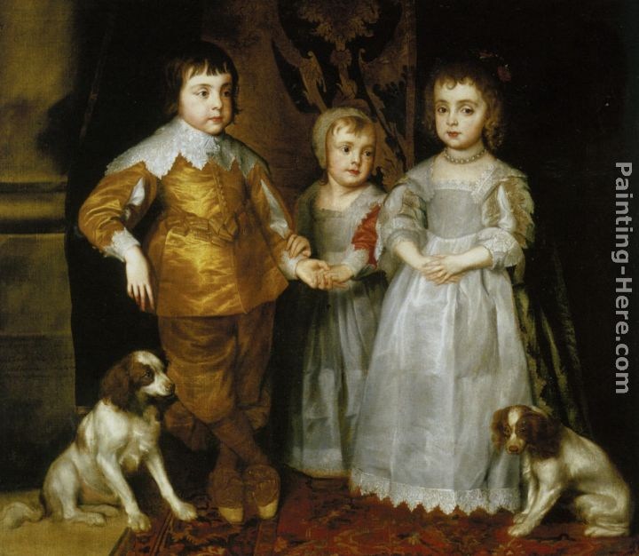 Sir Antony van Dyck Portrait of the Three Eldest Children of Charles I